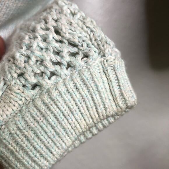 Lululemon Be Present blue white mixed open knit cropped sweater - Picture 8 of 16